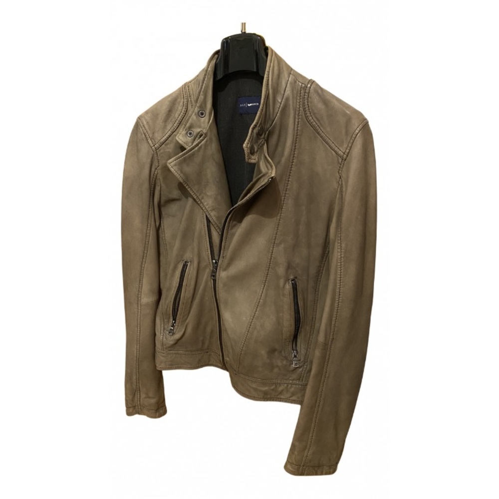 Leather biker jacket